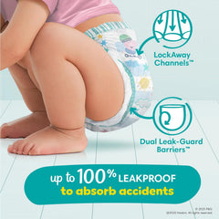 Pampers Easy Ups Pull On Training Pants Peppa Pig, 3T-4T, One Month Supply (124 Count) with Sensitive Water Based Baby Wipes 4X Pop-Top Packs (336 Count)