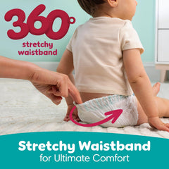 Pampers Diapers - Swaddlers 360° - Size 4, 19 Count, up to 100% Leakproof Comfy Dry Fit, Designed for Easy Changes, Pull On Baby Diaper