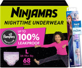 Pampers Ninjamas + Oral-B Toothbrush, Nighttime Training Pants Girls, 68 Count Size L & Oral-B Power Kid's Toothbrush Disney's Frozen