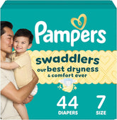 Pampers Baby Diapers - Swaddlers - Size 7, 44 Count, Ultra Absorbent Disposable Infant Diaper