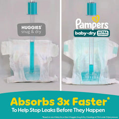 Pampers Diapers - Baby Dry - Size 5, 164 Count, Absorbent Disposable Infant Diaper (Packaging May Vary)