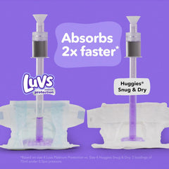 Luvs Size 4 Baby Diapers, Platinum Protection Bluey Diapers for Day & Night, Size 4, 144 Count (Packaging May Vary)