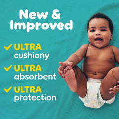 Pampers Baby Dry Disposable Baby Diapers Size 5, 2 Month Supply (2 x 164 Count) with Sensitive Water Based Baby Wipes 12X Multi Pack Pop-Top and Refill (1008 Count)