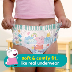 Pampers Easy Ups Pull On Training Underwear Girls, 2T-3T, 2 Month Supply (2 x 140 Count) with Sensitive Water Based Baby Wipes 12X Multi Pack Pop-Top and Refill (1008 Count)